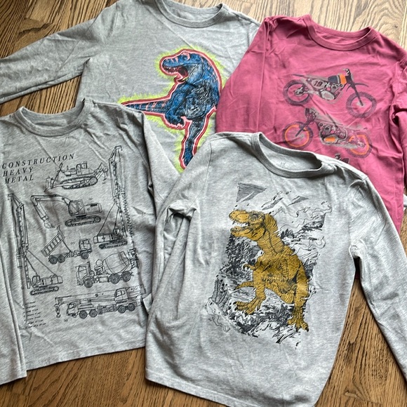 Lot of 4 Gap Kids Boys long sleeve Tee size M (8) - Picture 1 of 9